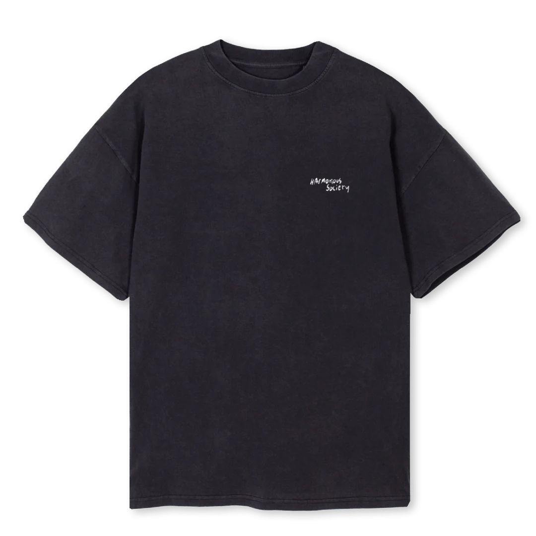 EXTRA MILE VINTAGE Vintage Black Oversized Tee.