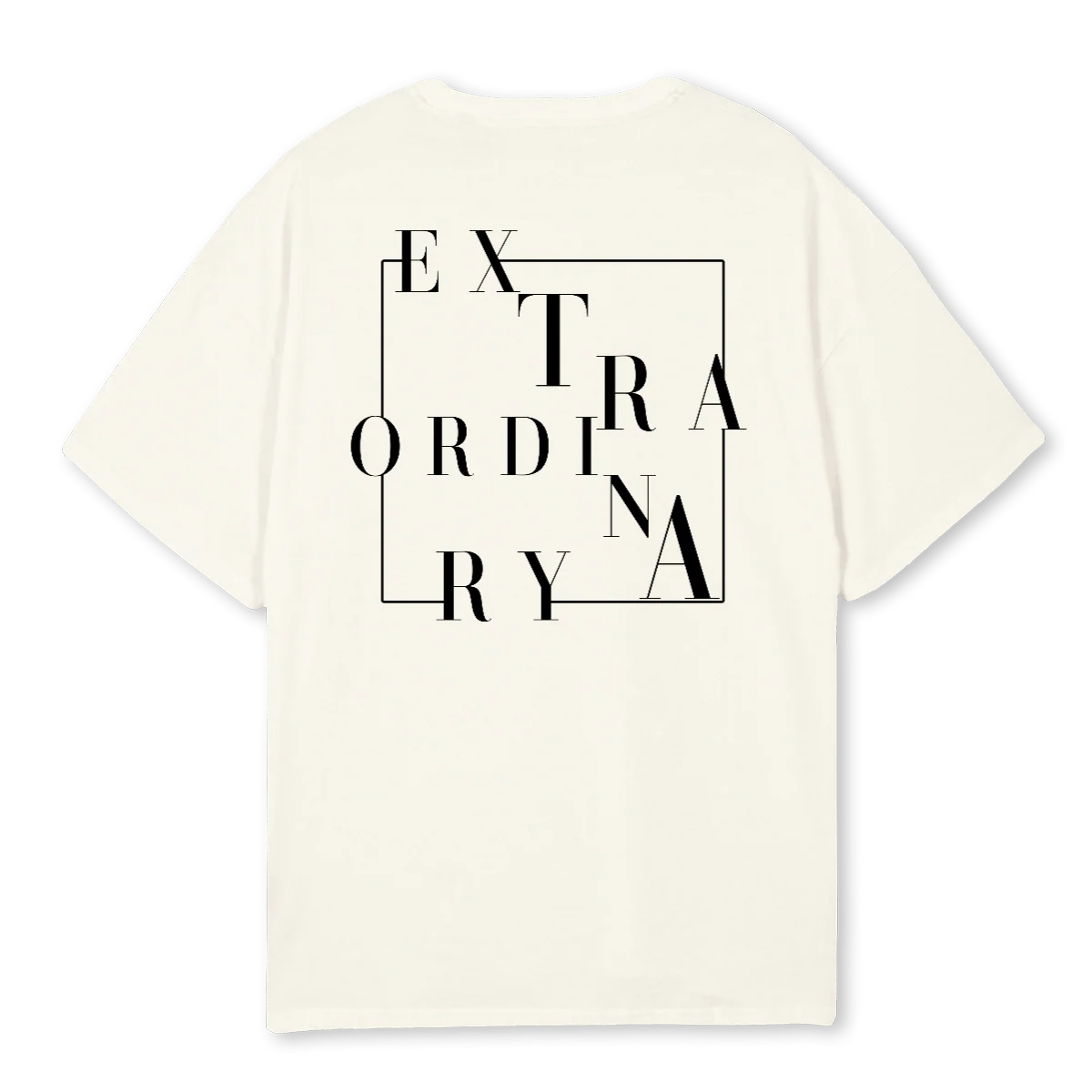 EXTRAORDINARY Cream Oversized Tee.