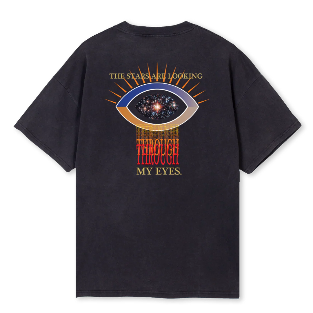 EYES Vintage Black Oversized Tee. - Image 2