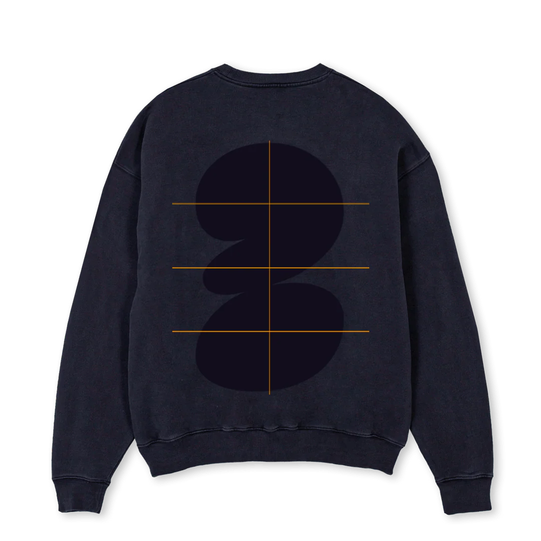 FABIO Vintage Black Oversized Crewneck Sweater. - Image 2