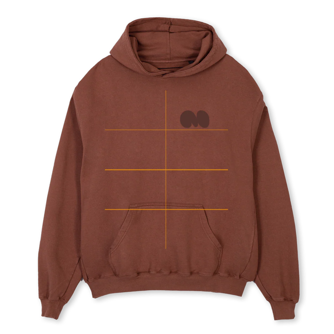 FABIO Vintage Brown Oversized Hoodie.