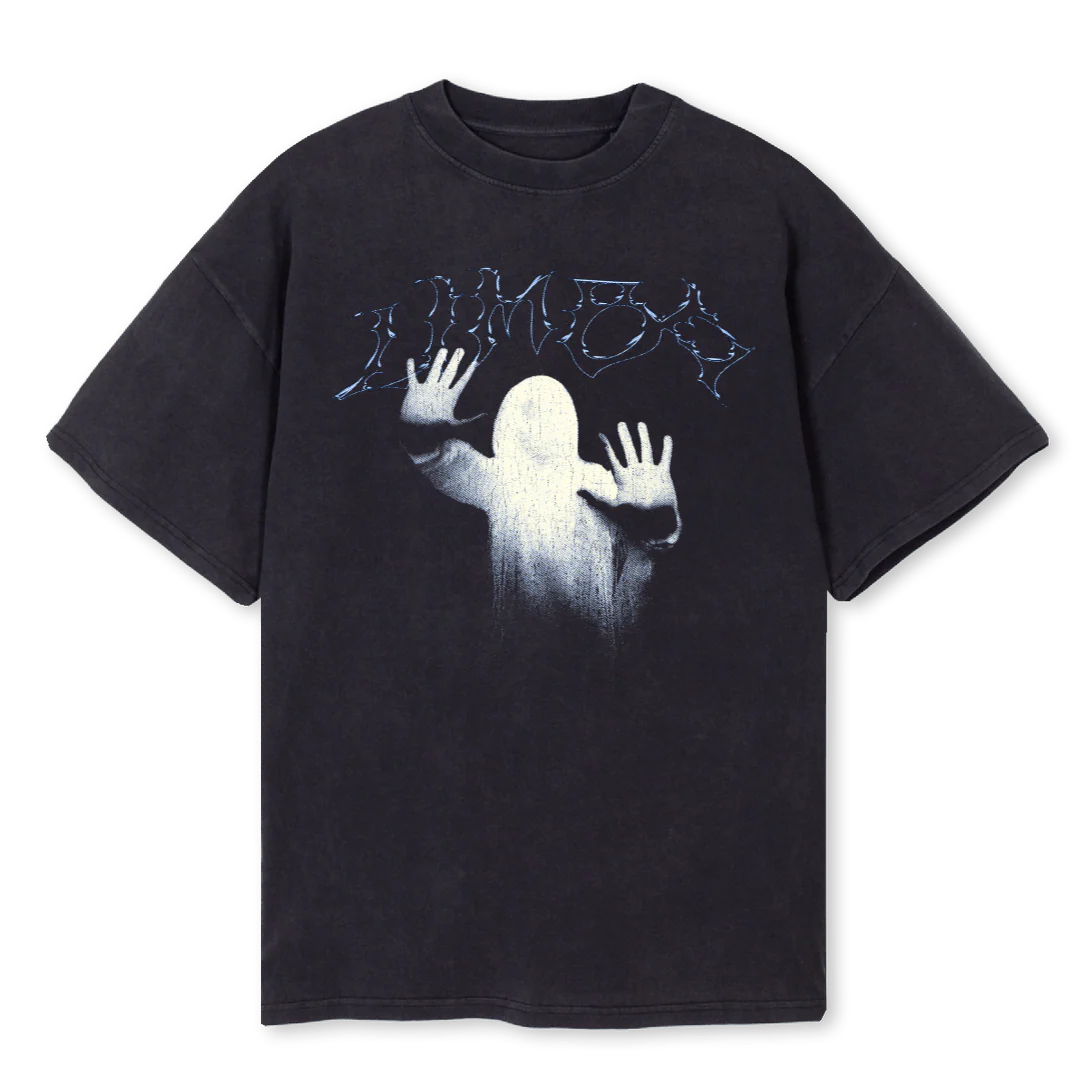 FACE OF EVIL Vintage Black Oversized Tee.