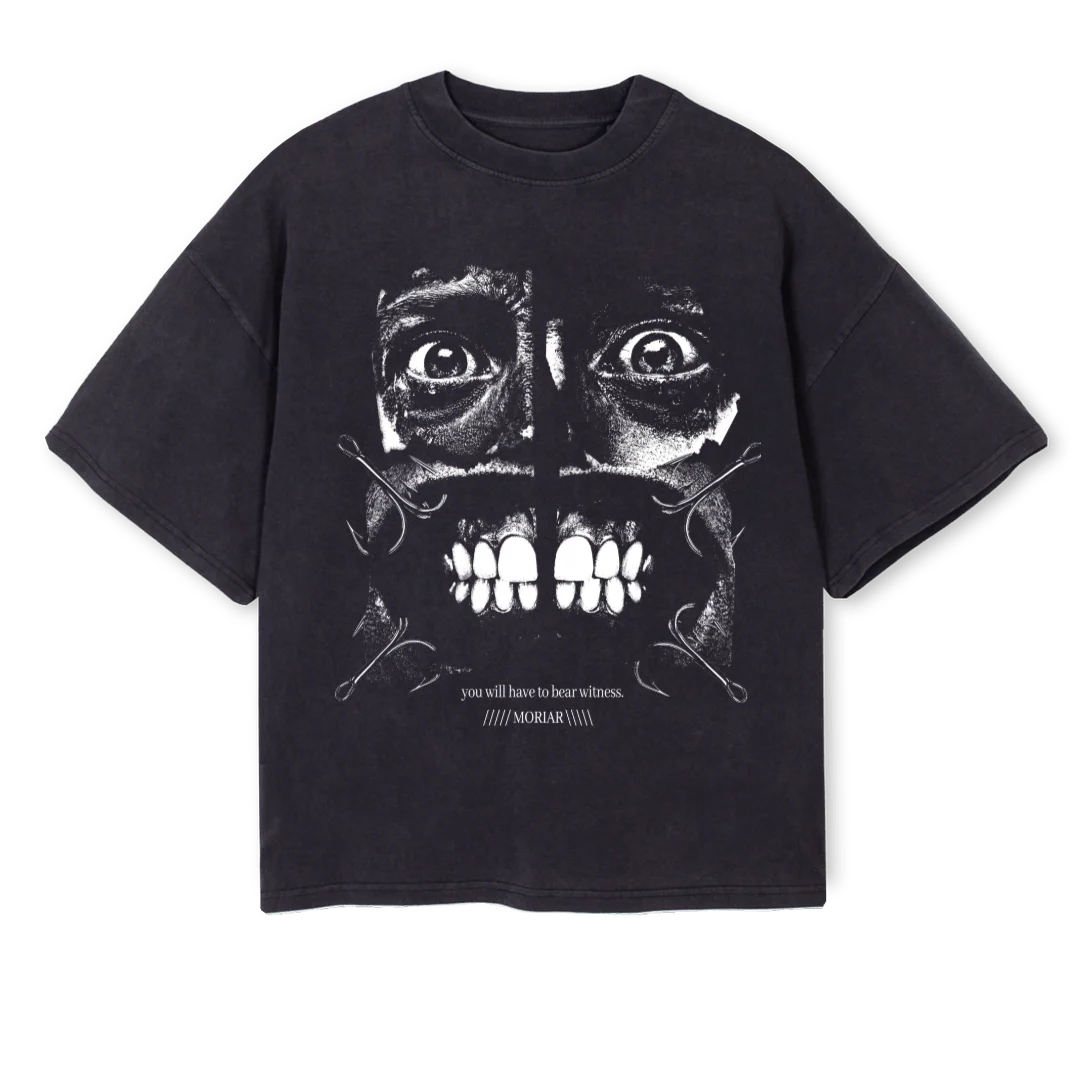 FACE  Vintage Black Oversized Boxy Tee.