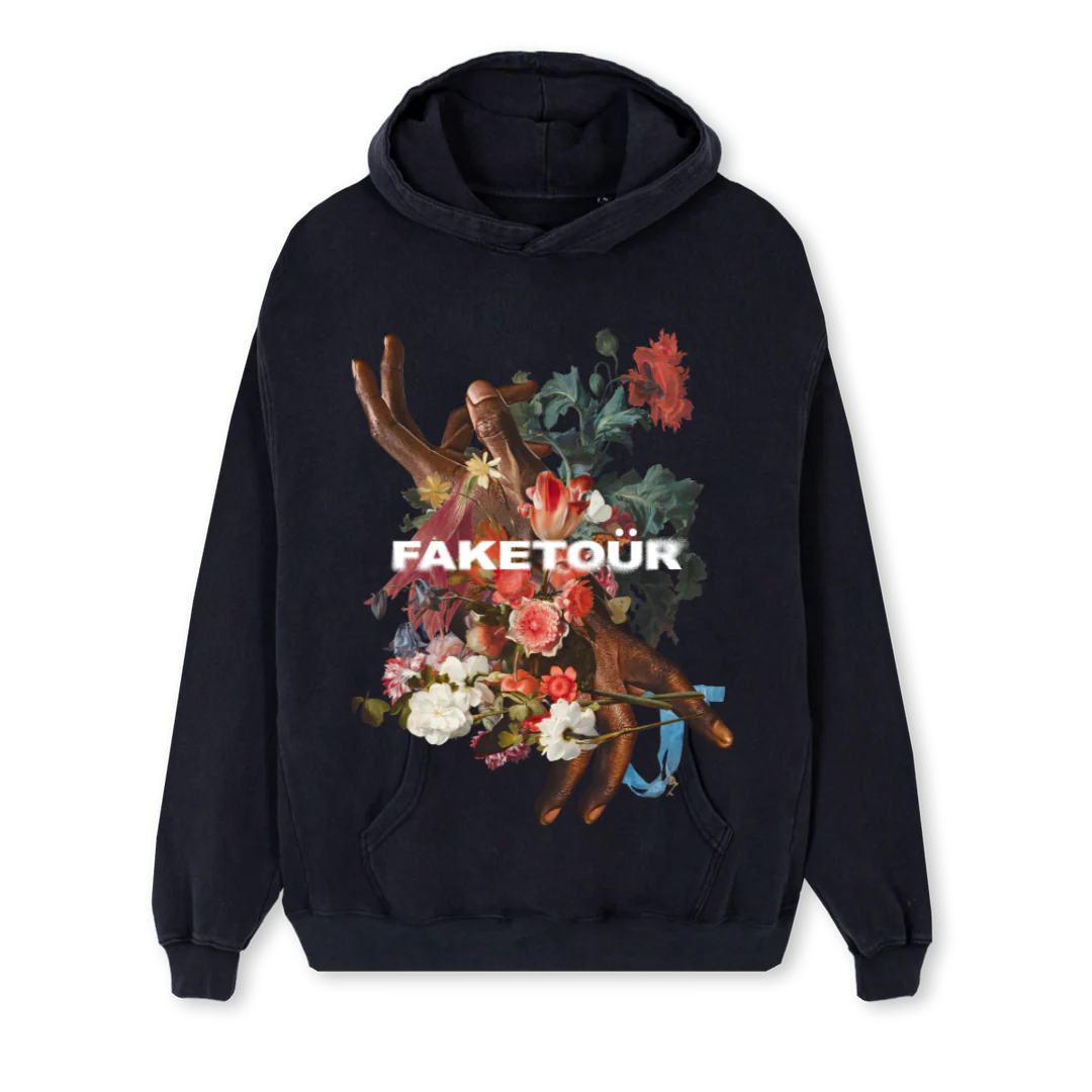 FACEFLWR Vintage Black Regular Hoodie.