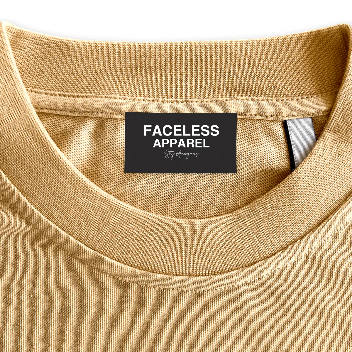 FACELESS Custom Neck Label.