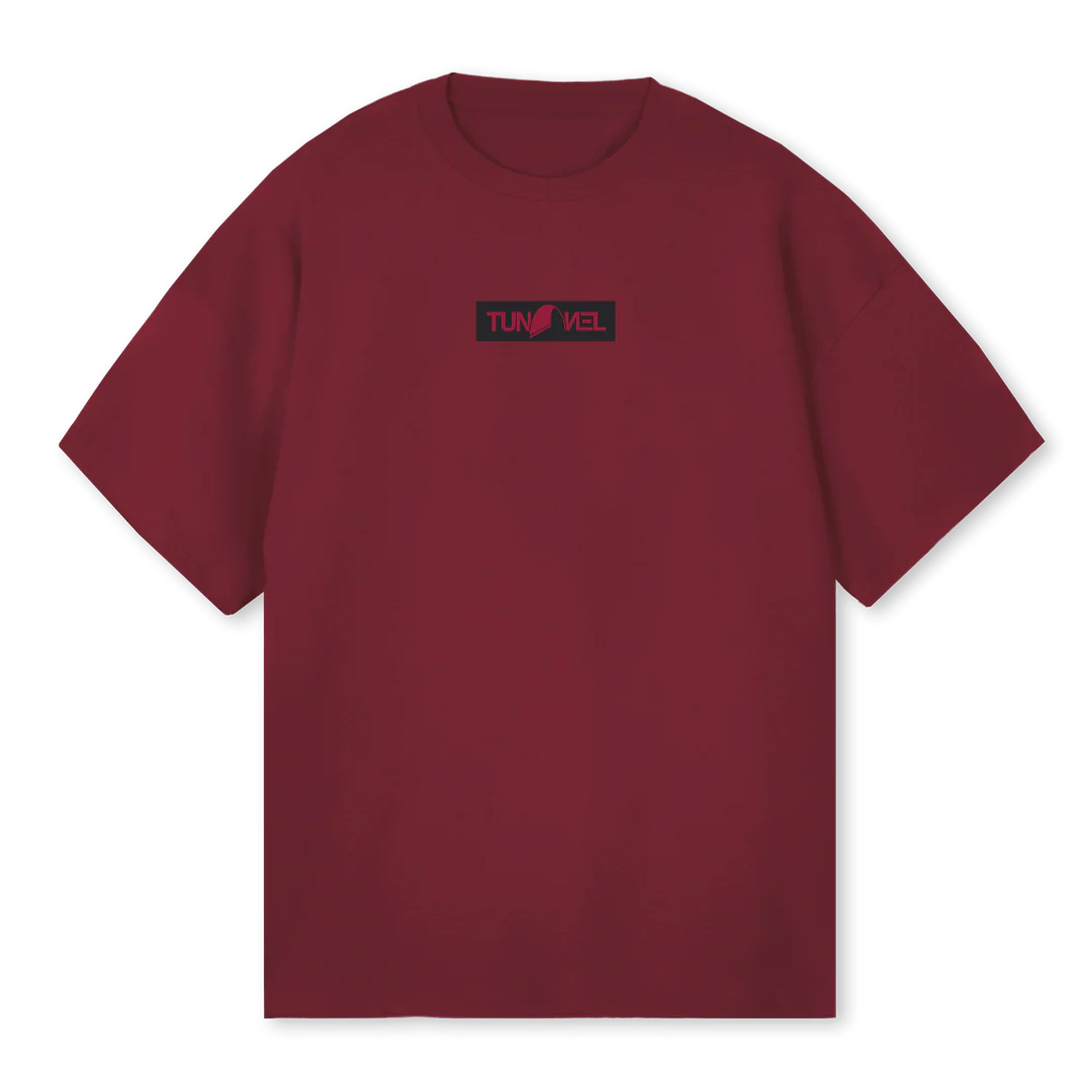 FACESTEETWO Burgundy Oversized Tee.