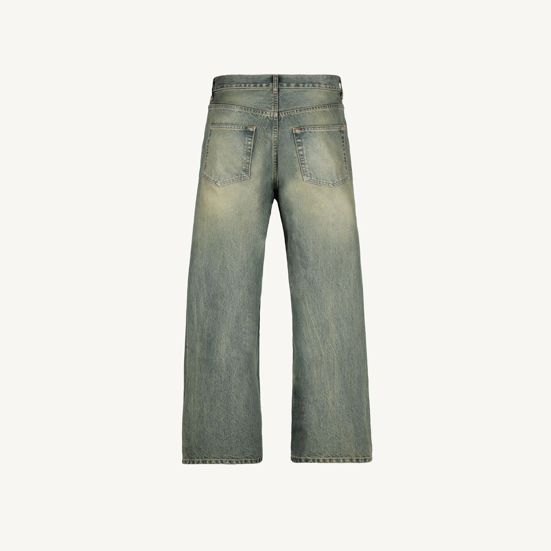 Faded Burn Light Blue Loose Fit Jeans. - Image 10