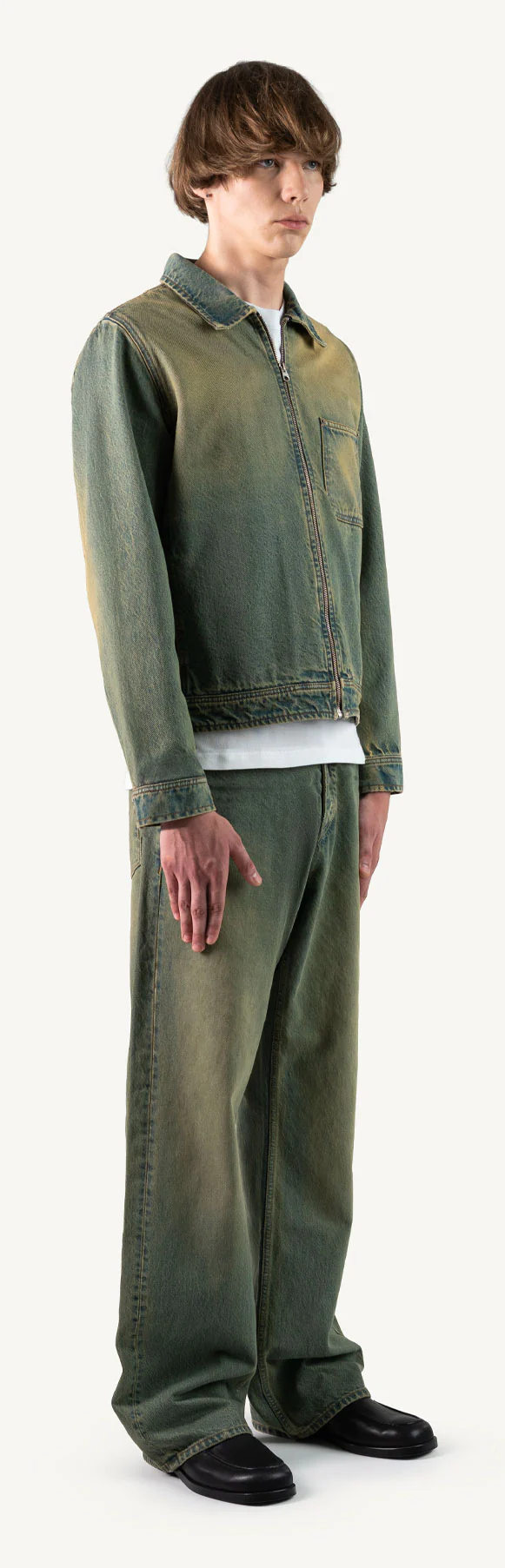 Faded Burn Light Blue Loose Fit Jeans. - Image 3