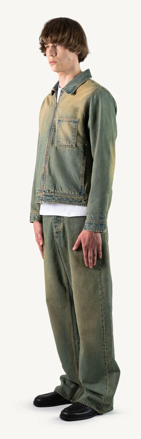 Faded Burn Light Blue Loose Fit Jeans. - Image 9