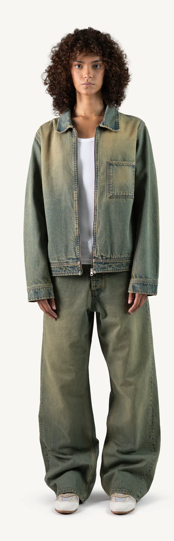 Faded Burn Light Blue Relaxed Denim Jacket. - Image 10