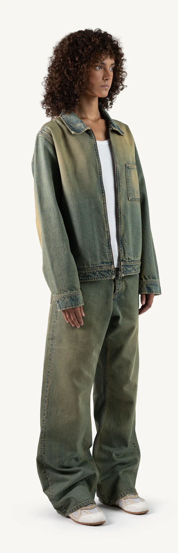Faded Burn Light Blue Relaxed Denim Jacket. - Image 11