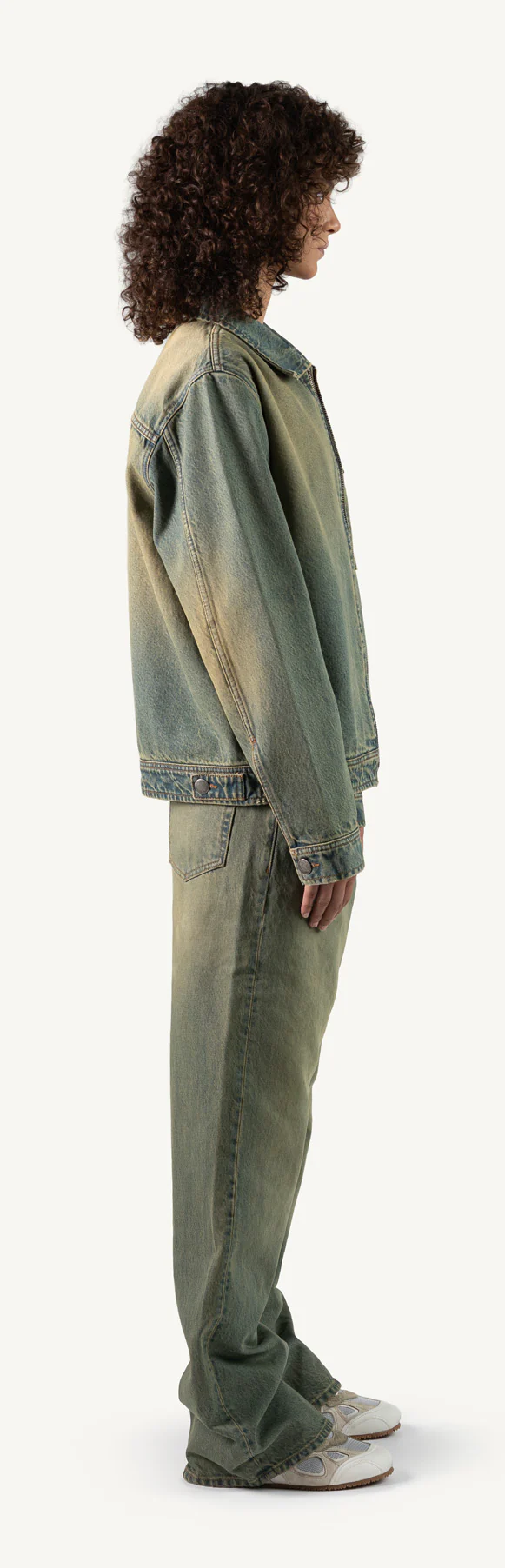Faded Burn Light Blue Relaxed Denim Jacket. - Image 12