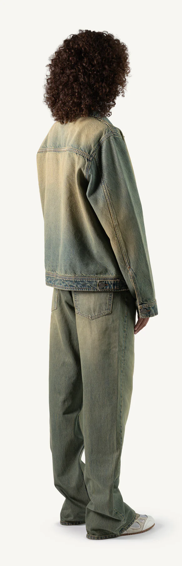 Faded Burn Light Blue Relaxed Denim Jacket. - Image 13