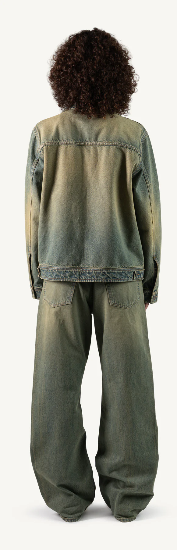Faded Burn Light Blue Relaxed Denim Jacket. - Image 14
