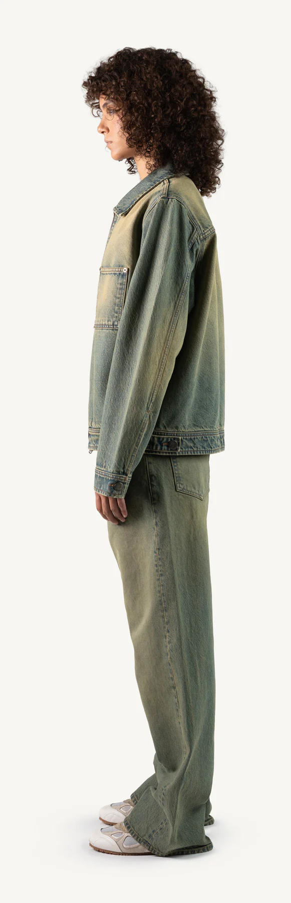 Faded Burn Light Blue Relaxed Denim Jacket. - Image 16