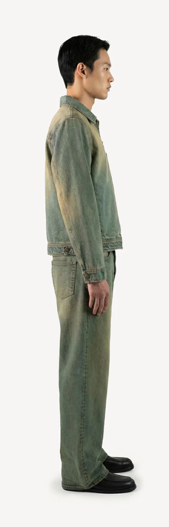 Faded Burn Light Blue Relaxed Denim Jacket. - Image 4