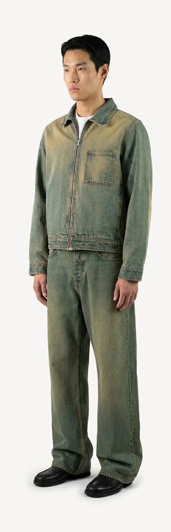 Faded Burn Light Blue Relaxed Denim Jacket. - Image 9