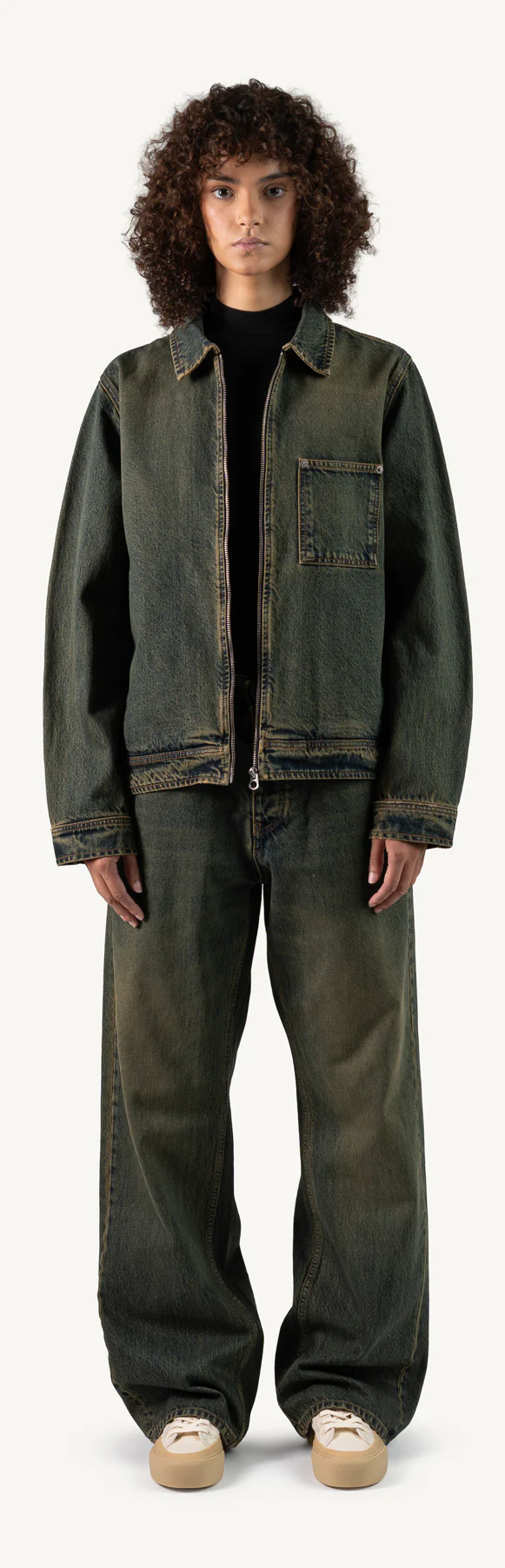 Faded Burn Storm Blue Relaxed Denim Jacket. - Image 10