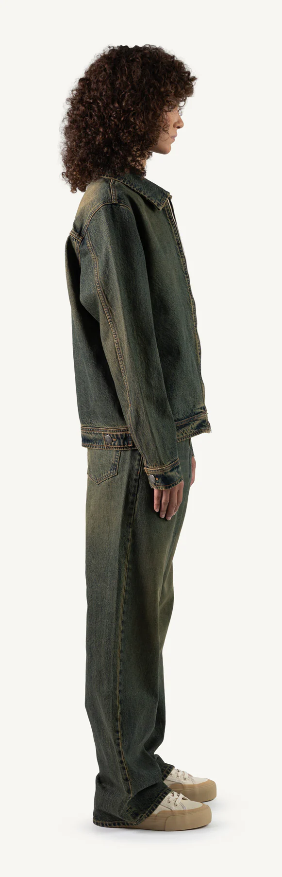 Faded Burn Storm Blue Relaxed Denim Jacket. - Image 12