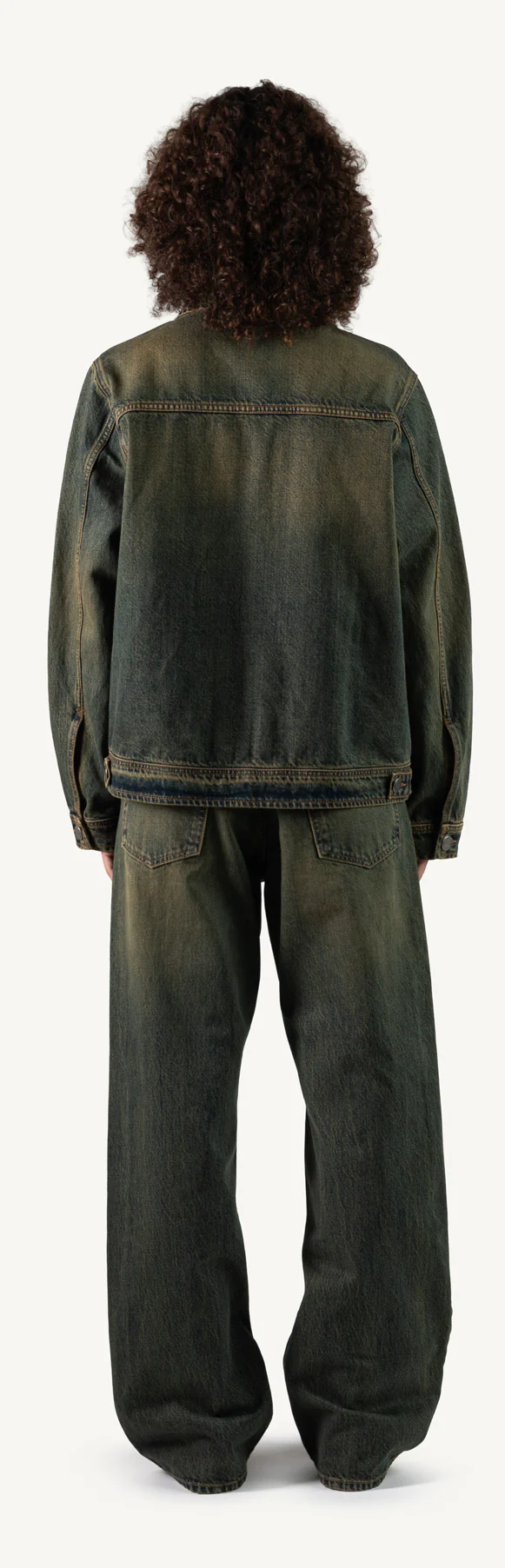 Faded Burn Storm Blue Relaxed Denim Jacket. - Image 14