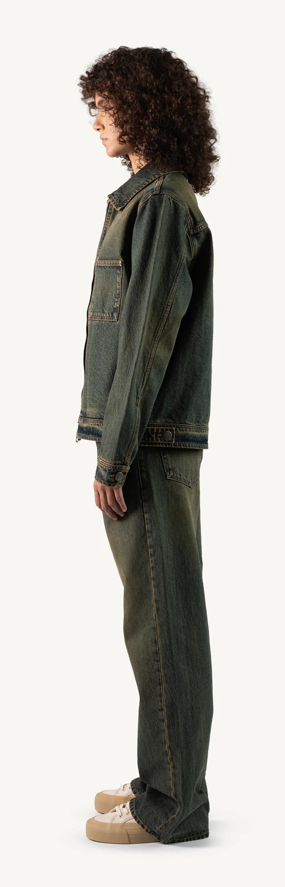 Faded Burn Storm Blue Relaxed Denim Jacket. - Image 16