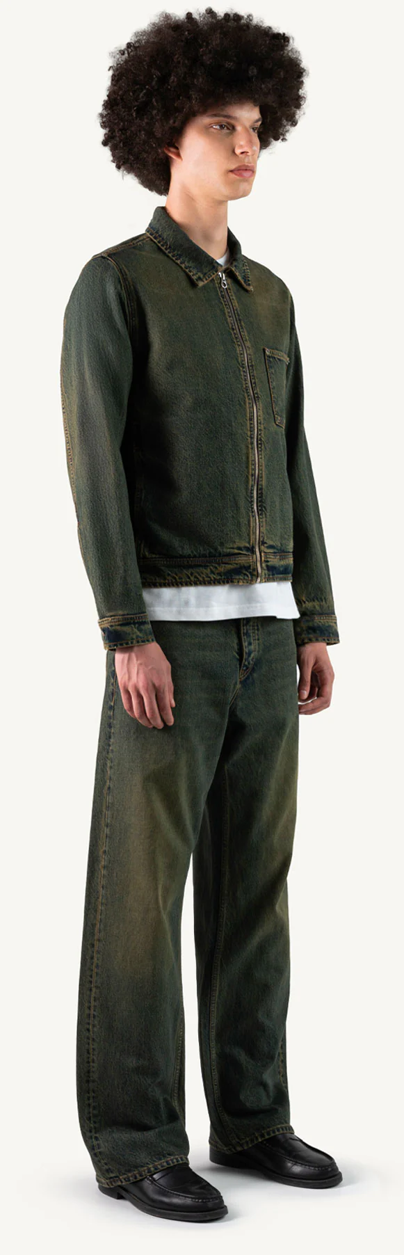 Faded Burn Storm Blue Relaxed Denim Jacket. - Image 3