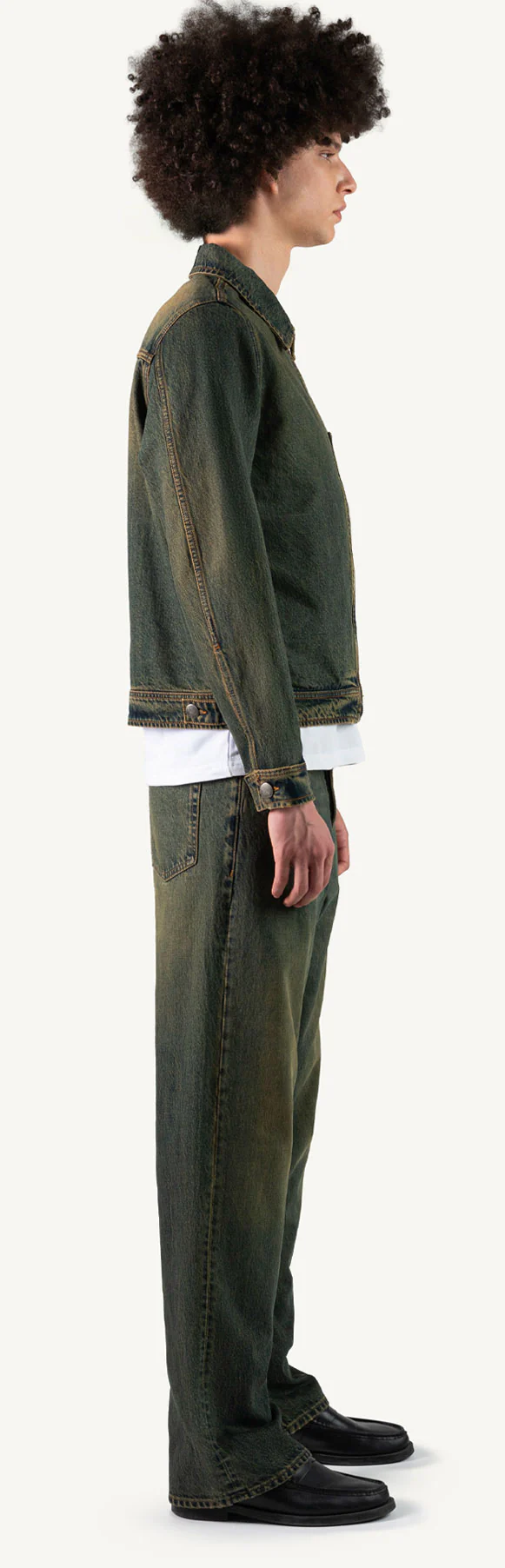 Faded Burn Storm Blue Relaxed Denim Jacket. - Image 4