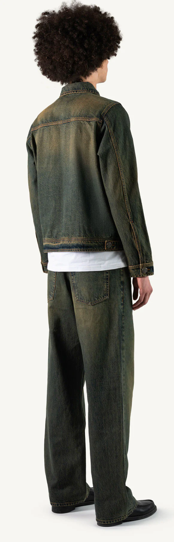 Faded Burn Storm Blue Relaxed Denim Jacket. - Image 5