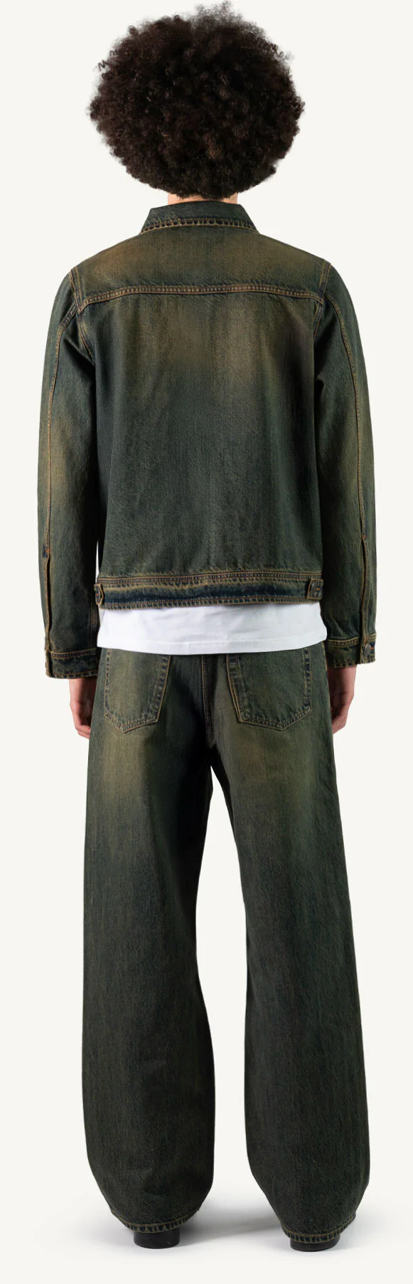 Faded Burn Storm Blue Relaxed Denim Jacket. - Image 6