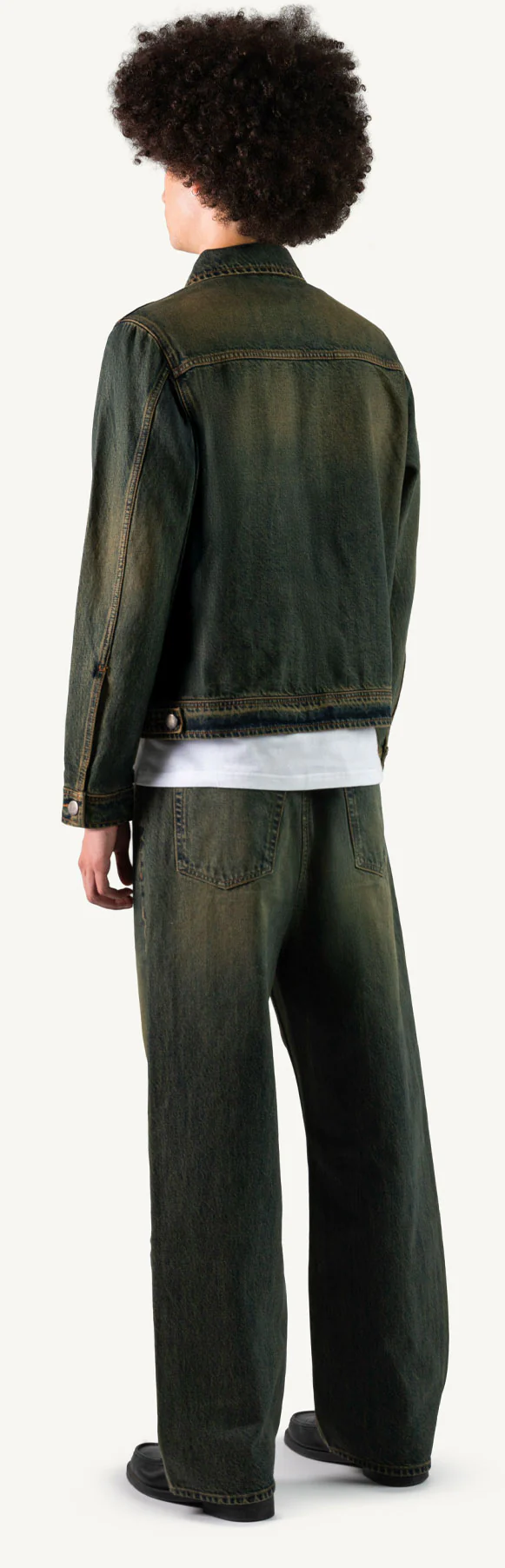 Faded Burn Storm Blue Relaxed Denim Jacket. - Image 7