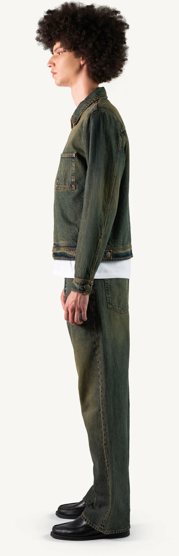 Faded Burn Storm Blue Relaxed Denim Jacket. - Image 8