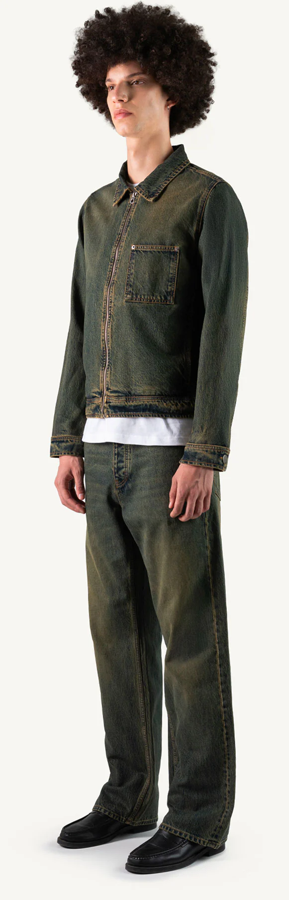 Faded Burn Storm Blue Relaxed Denim Jacket. - Image 9