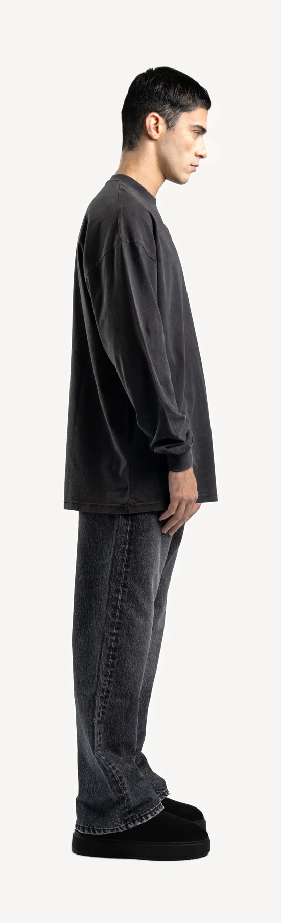 Faded Mid Black Loose Fit Jeans. - Image 12
