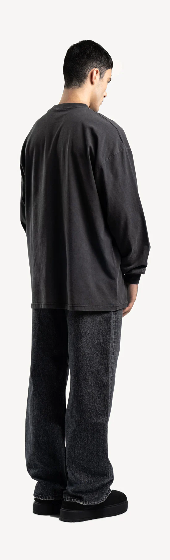 Faded Mid Black Loose Fit Jeans. - Image 13