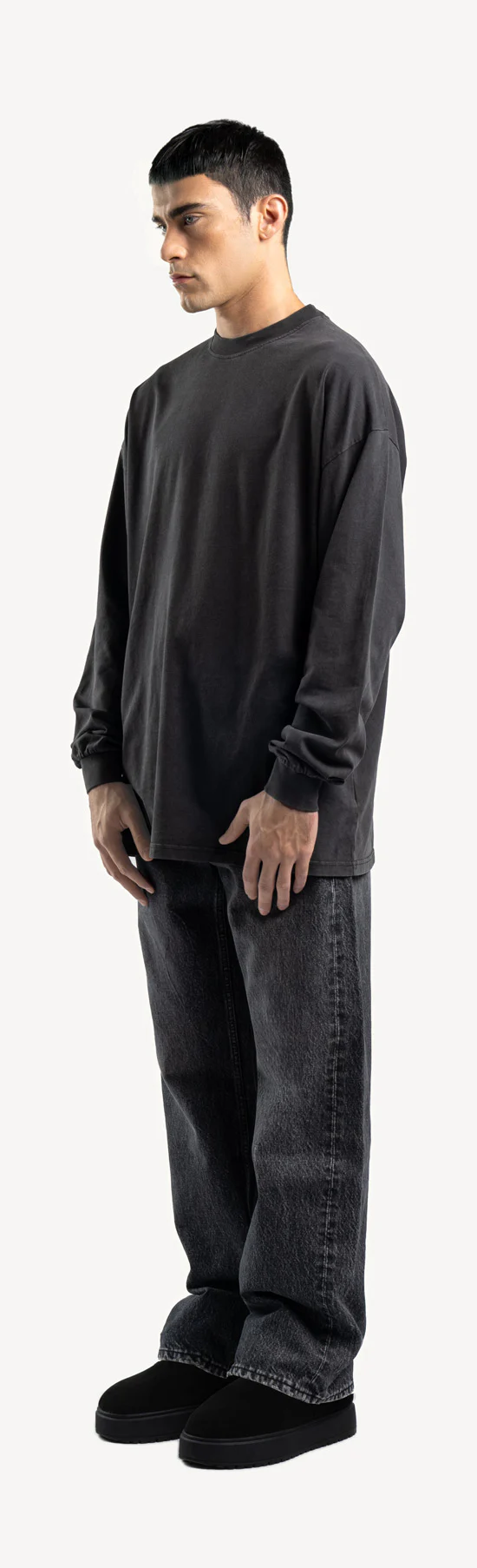 Faded Mid Black Loose Fit Jeans. - Image 17