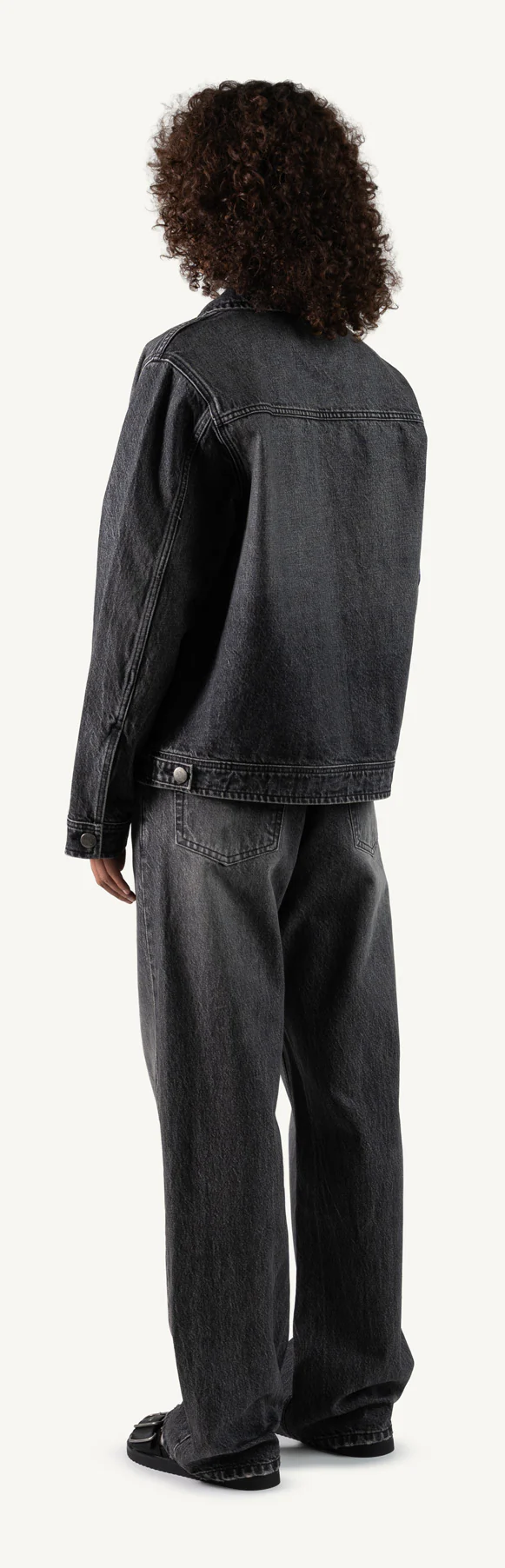 Faded Mid Black Loose Fit Jeans. - Image 7