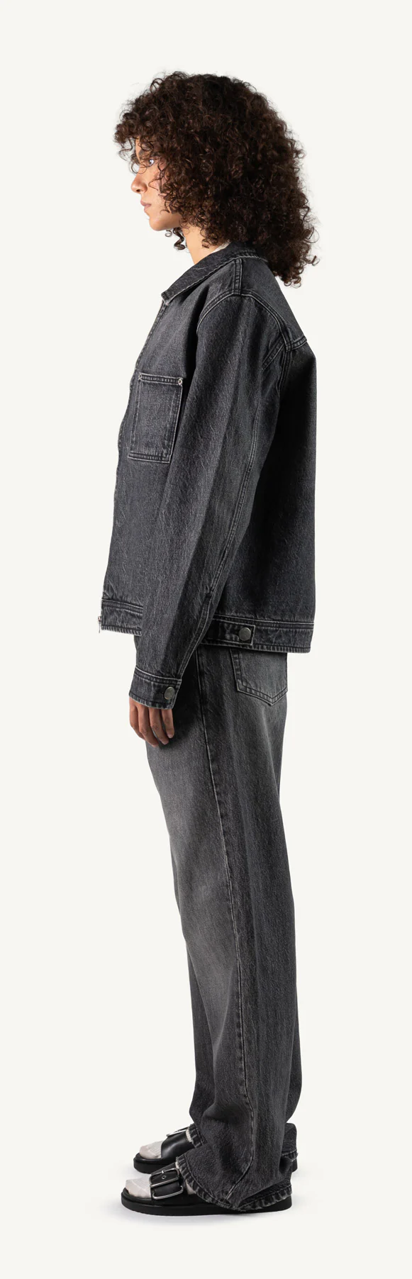 Faded Mid Black Loose Fit Jeans. - Image 8