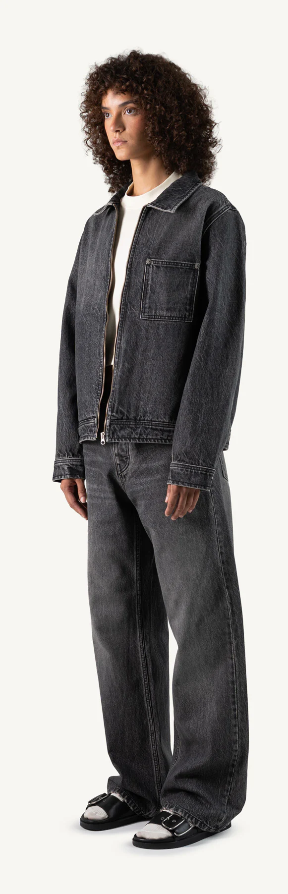 Faded Mid Black Loose Fit Jeans. - Image 9