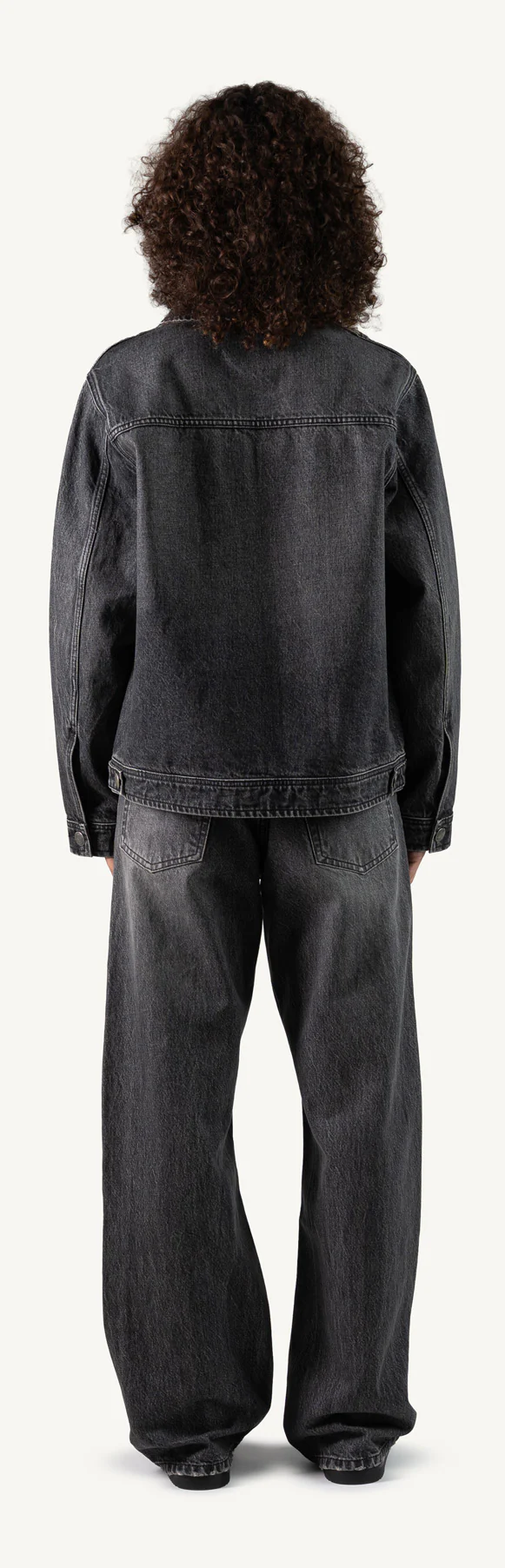 Faded Mid Black Relaxed Denim Jacket. - Image 6