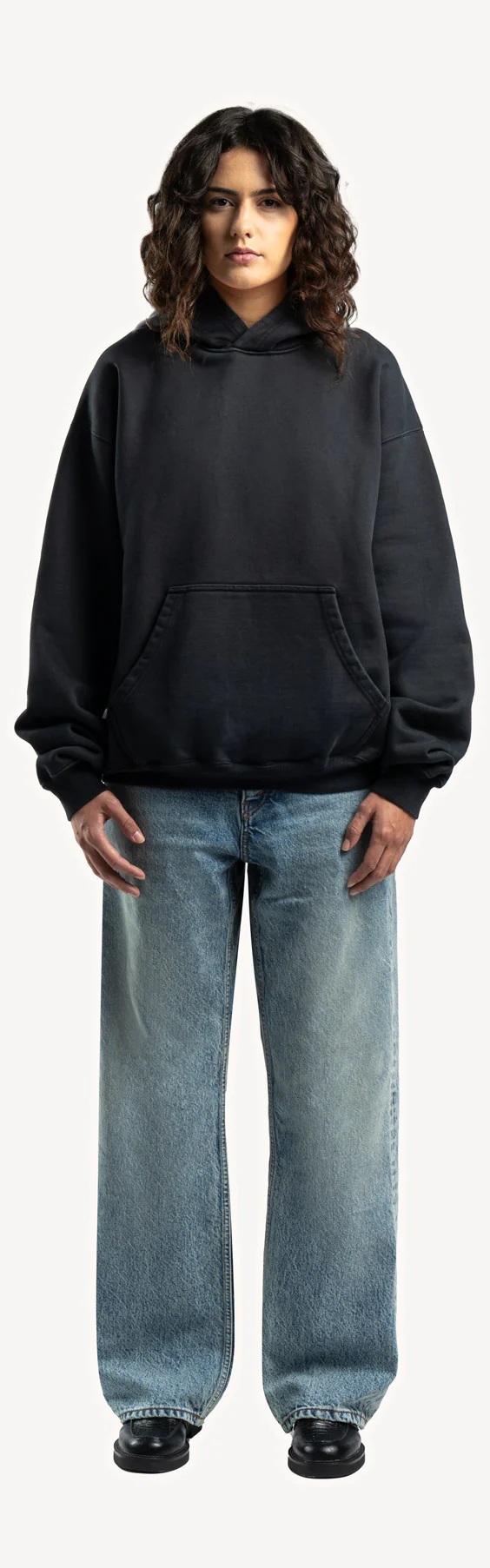 Faded Mid Blue Loose Fit Jeans. - Image 10