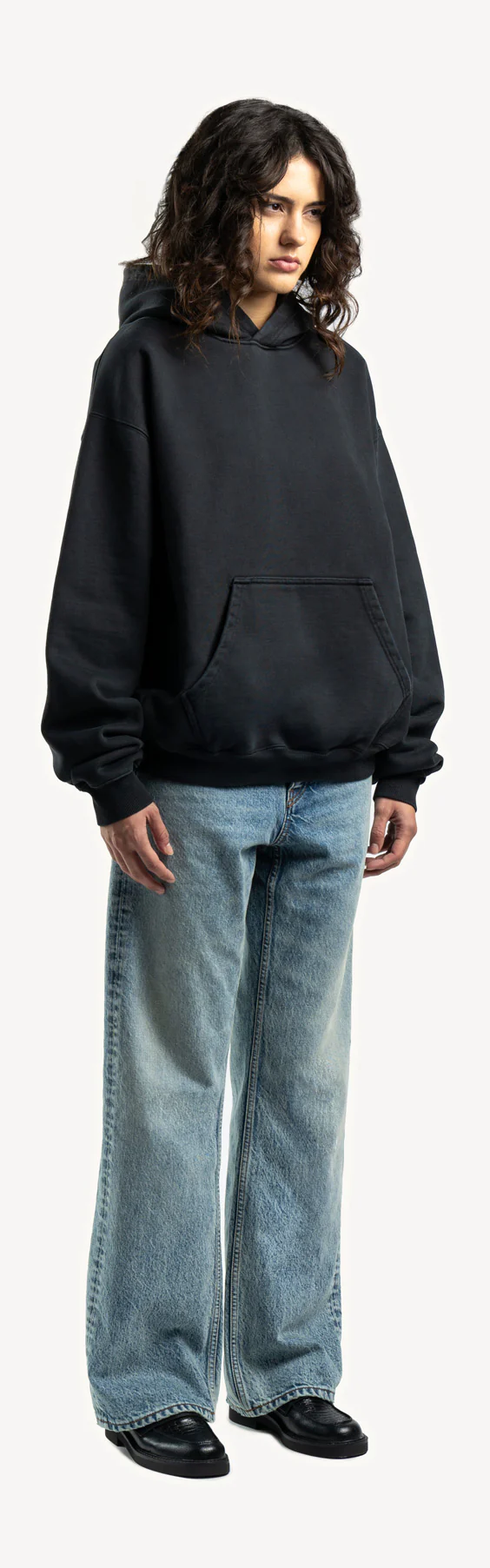 Faded Mid Blue Loose Fit Jeans. - Image 11