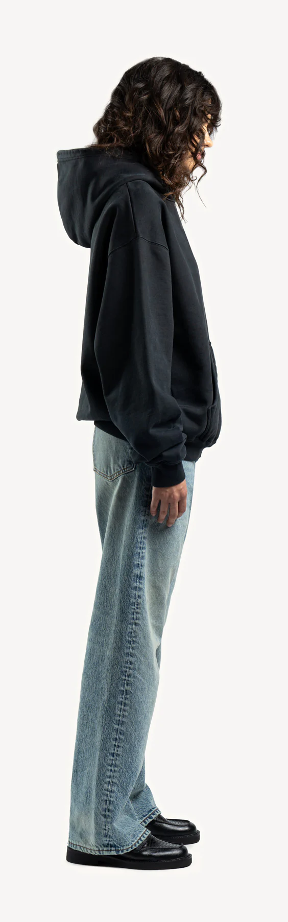 Faded Mid Blue Loose Fit Jeans. - Image 12
