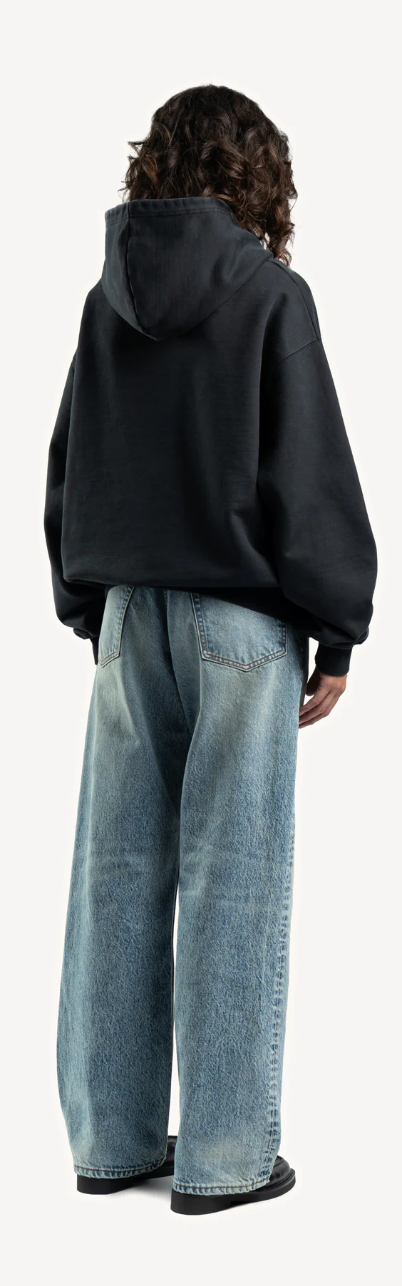 Faded Mid Blue Loose Fit Jeans. - Image 13