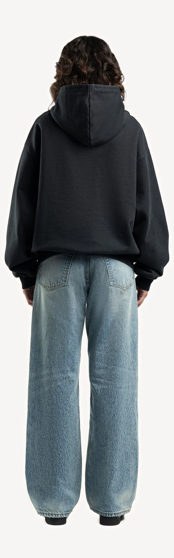 Faded Mid Blue Loose Fit Jeans. - Image 14