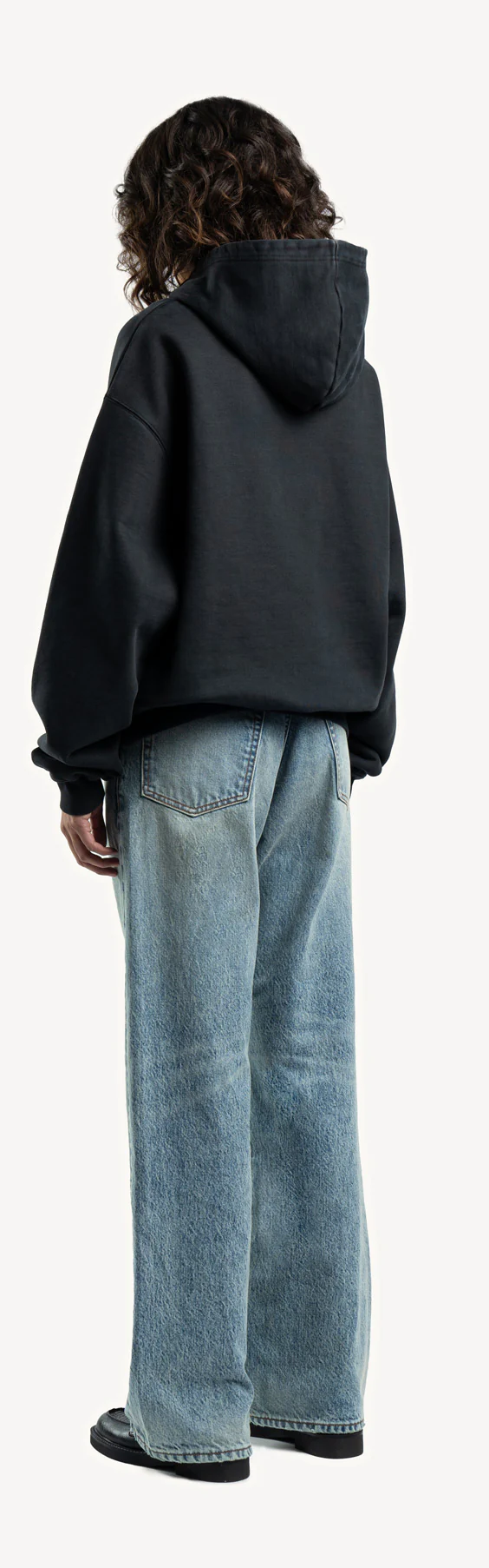 Faded Mid Blue Loose Fit Jeans. - Image 15