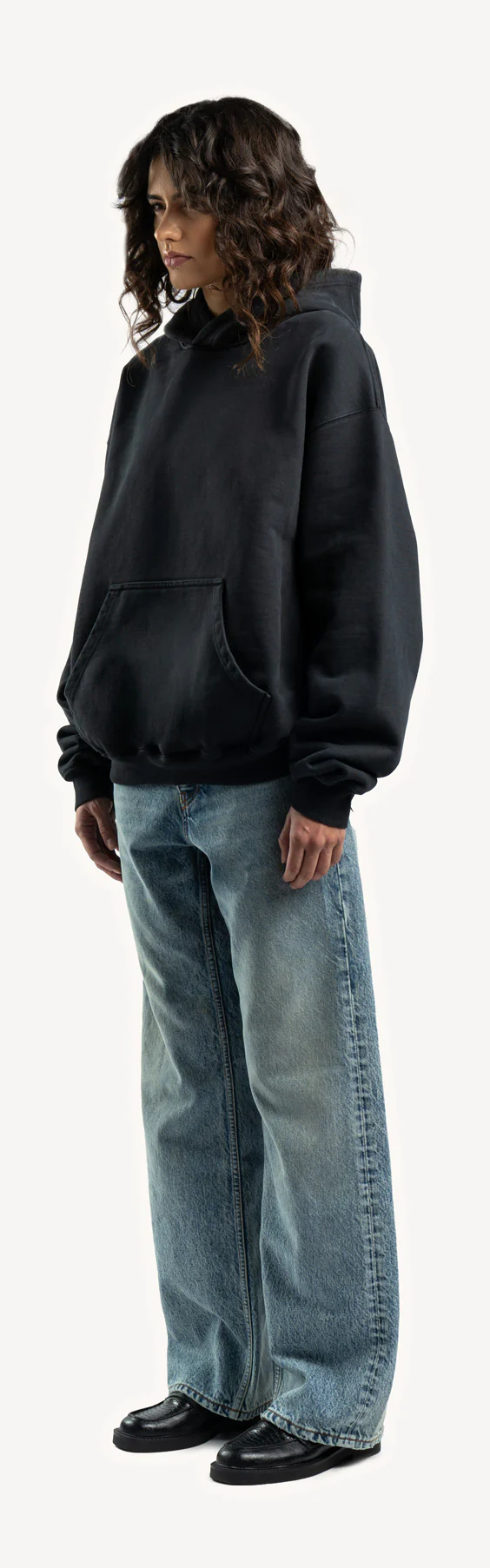 Faded Mid Blue Loose Fit Jeans. - Image 17