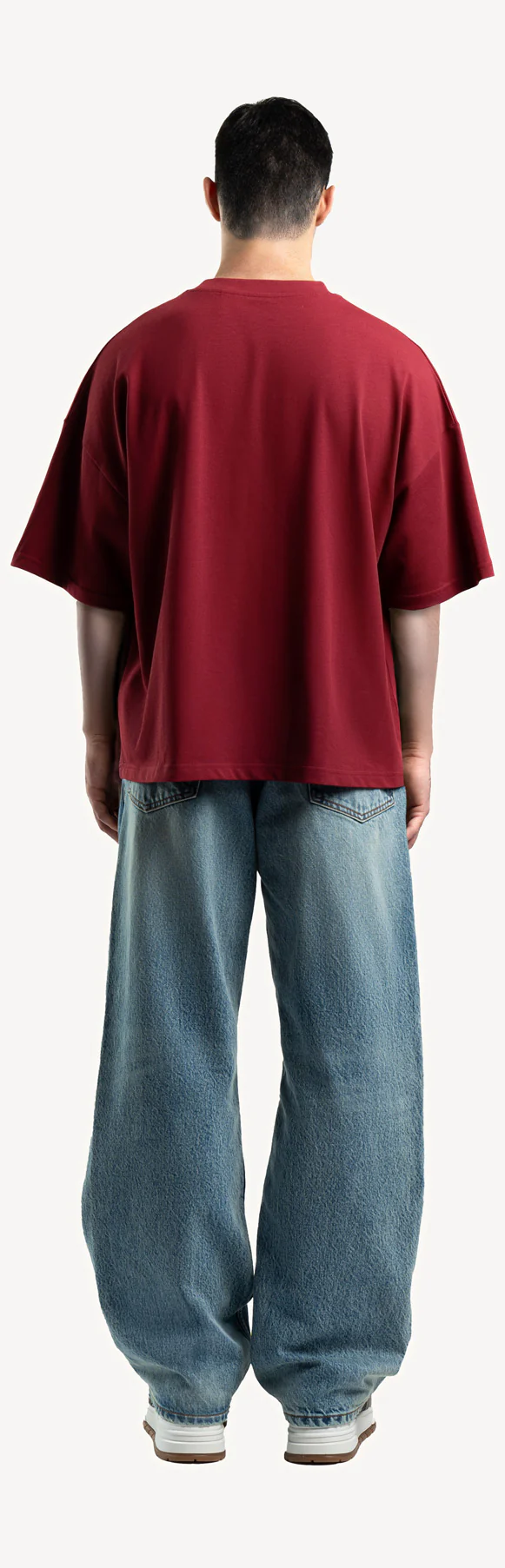 Faded Mid Blue Loose Fit Jeans. - Image 6