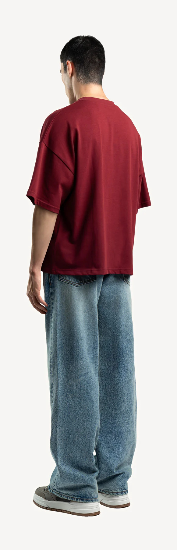 Faded Mid Blue Loose Fit Jeans. - Image 7