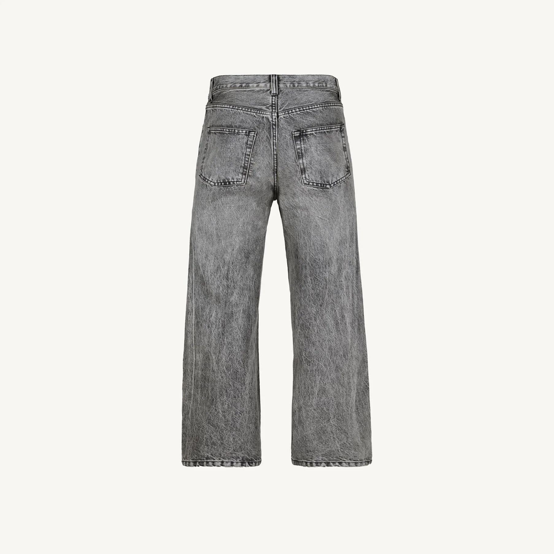 Faded Mid Grey Loose Fit Jeans. - Image 19