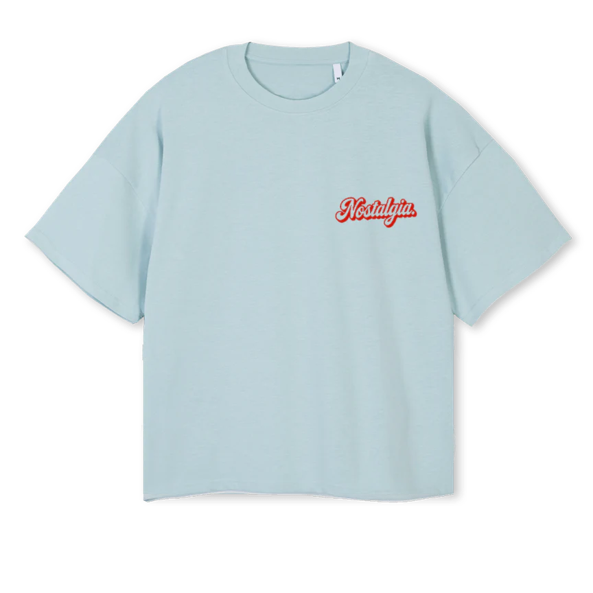 FADETEE_2 Cold Blue Oversized Boxy Tee.